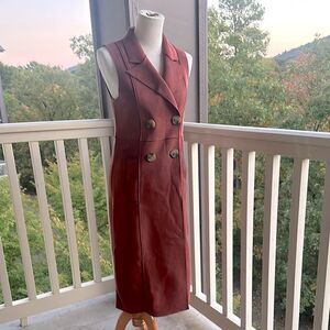 NWT 🎁 Anthropologie  Long MicroSuede Vest/Dress